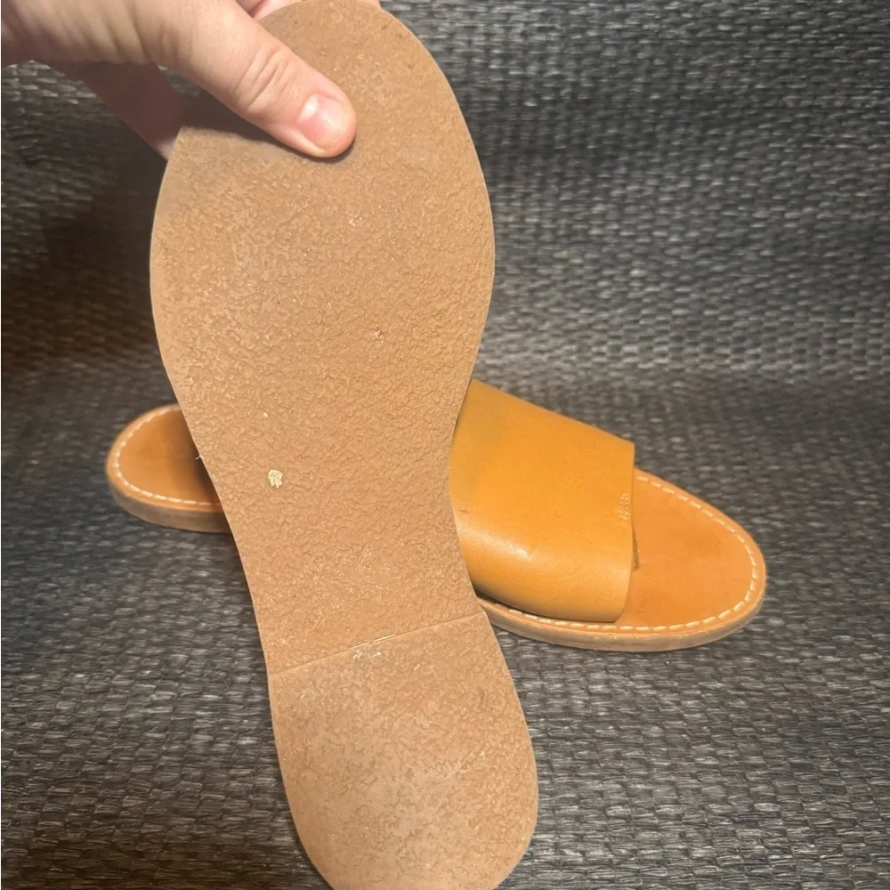 Madewell Tan Slide Sandals